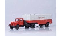МАЗ-200В с п/прицепом 5217 «Продукты» - красный, масштабная модель, Автоистория (АИСТ), scale43
