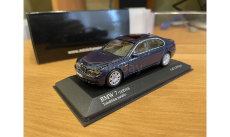 BMW 7 series E65 Toledoblau metallic Minichamps 1:43, масштабная модель, scale43