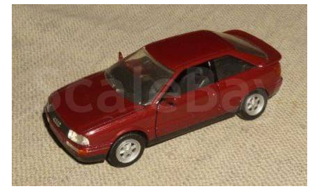 Audi Coupe quattro B3 B4 бордовый, масштабная модель, Schabak, scale43