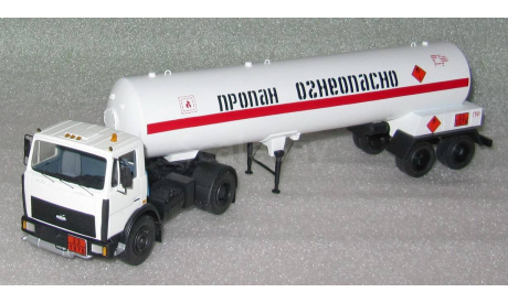 МАЗ-5433 газовоз с п/п ППЦ-24 ’Пропан-Огнеопасно’ (Nik models), масштабная модель, 1:43, 1/43