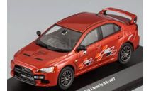MITSUBISHI Lancer Evo X (тюнинг от «RalliArt»), red met, масштабная модель, Kyosho, scale43