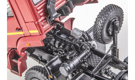 KAMAZ-65225 (рестайлинг) седельный тягач, бордовый, масштабная модель, ПАО КАМАЗ, scale43