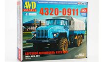 Сборная модель УРАЛ 4320-0911 бортовой, сборная модель автомобиля, AVD Models, scale43
