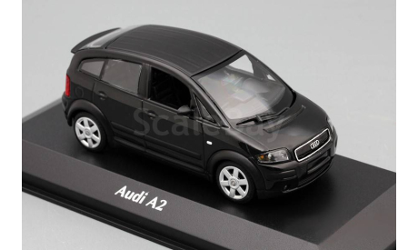 AUDI A2 - 2000 - BLACK METALLIC, масштабная модель, Maxichamps, scale43