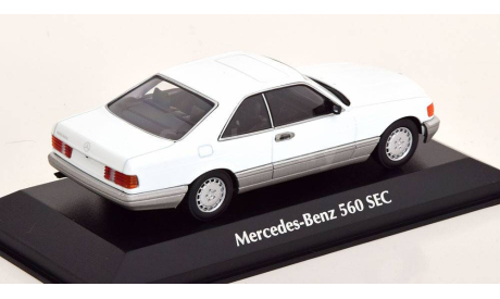 MERCEDES-BENZ 560 SEC C126 Coupe (1986), white, масштабная модель, Maxichamps, scale43