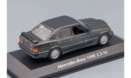 MERCEDES-BENZ 190E 2.3-16 W201 (1984), black-metallic, масштабная модель, Maxichamps, scale43