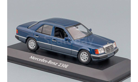 MERCEDES-BENZ E-CLASS 230E (W124) 1991, blue metallic, масштабная модель, Maxichamps, scale43