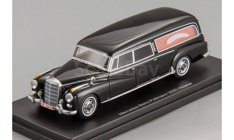 MERCEDES-BENZ 300D W189 Hearse by Pollmann (1960), black, масштабная модель, Best of Show, scale43