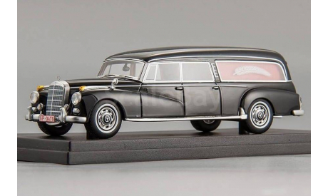 MERCEDES-BENZ 300D W189 Hearse by Pollmann (1960), black, масштабная модель, Best of Show, scale43