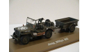 Jeep Willys MB с прицепом, хаки, масштабная модель, Atlas, scale43