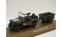 Jeep Willys MB с прицепом, хаки, масштабная модель, Atlas, scale43