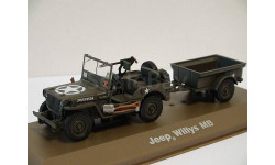 Jeep Willys MB с прицепом, хаки