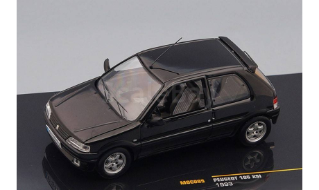 PEUGEOT 106 XSI 1993, metallic black, масштабная модель, IXO, scale43