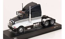 KENWORTH T600a Tractor Truck 3-assi (1986), Black White, масштабная модель, IXO, scale43