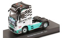 MERCEDES BENZ Actros Mp4 1851 Truck №77 Team Mercedes-amg Petronas F1 Formula One 2-assi (2012), Silver Black Green, масштабная модель, Hachette, scale43, Mercedes-Benz