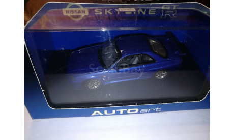 Nissan Skyline R34 GTR 1999, масштабная модель, Autoart, 1:43, 1/43