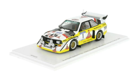 Audi Sport Quattro S1, 1985 Semperit Rally, Walter Rohrl,, масштабная модель, Spark, 1:43, 1/43