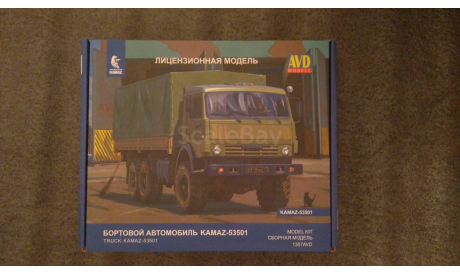 КАМАЗ-53501 6Х6 бортовой, сборная модель автомобиля, AVD Models, scale43