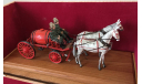 Horse-drawn fire vehicle with barrel and 1895 St. Peterburg fire crew, масштабная модель, мастер из Израиля, scale43