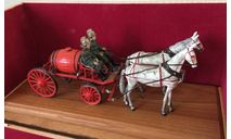 Horse-drawn fire vehicle with barrel and 1895 St. Peterburg fire crew, масштабная модель, мастер из Израиля, scale43