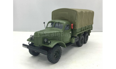 SL 071 ЗИЛ-157К бортовой с тентом (1) (СарЛаб), масштабная модель, 1:43, 1/43