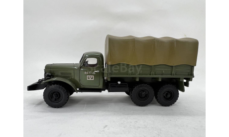 SL071 ЗИЛ-157 бортовой с тентом (СарЛаб), масштабная модель, scale43