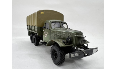 SL071 ЗИЛ-157 бортовой с тентом (СарЛаб), масштабная модель, scale43