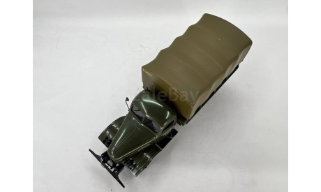 SL071 ЗИЛ-157 бортовой с тентом (СарЛаб), масштабная модель, scale43