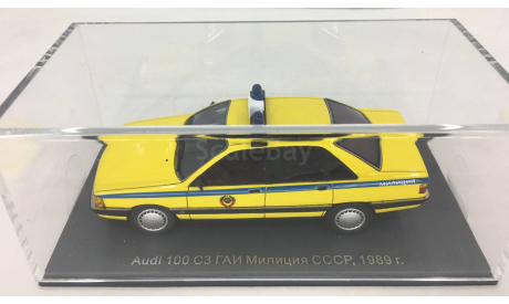 Audi 100 C3 ГАИ Милиция СССР 1989г.   (NEO), масштабная модель, Neo Scale Models, scale43