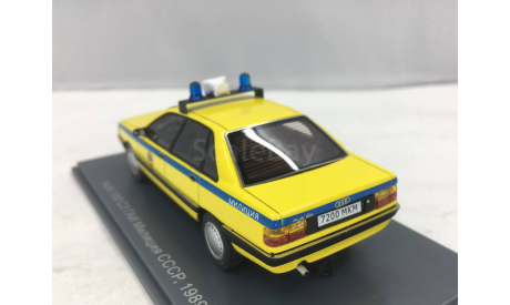 Audi 100 C3 ГАИ Милиция СССР 1989г.   (NEO), масштабная модель, Neo Scale Models, scale43