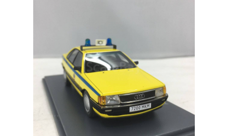 Audi 100 C3 ГАИ Милиция СССР 1989г.   (NEO), масштабная модель, Neo Scale Models, scale43