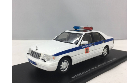 Mercedes-Benz W140 ’Милиция’ г. Москва   1987г.   (Spark), масштабная модель, scale43