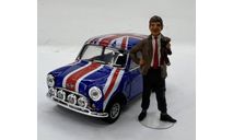 Mini Cooper с фигуркой мистера Бина (Hongwell), масштабная модель, Bauer/Cararama/Hongwell, scale43