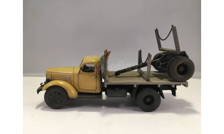 SL117S ЗИЛ-164А лесовоз роспуском, состаренный (СарЛаб), масштабная модель, 1:43, 1/43