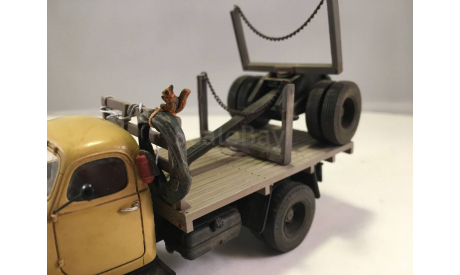 SL117S ЗИЛ-164А лесовоз роспуском, состаренный (СарЛаб), масштабная модель, 1:43, 1/43