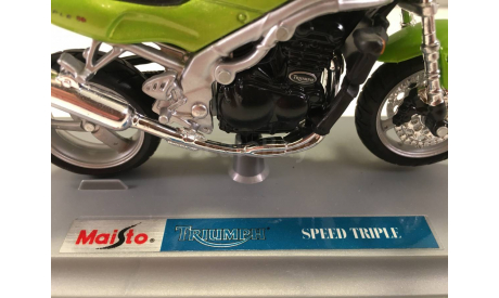 TRIUMPH SPEED TRIPLE, масштабная модель мотоцикла, MAISTO, scale0
