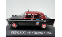 PEUGEOT 404 Париж 1962г. (серия «Такси мира»), масштабная модель, scale43