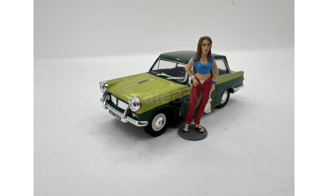 TRIUMPH HERALD + фигурка девушки, масштабная модель, Bauer/Cararama/Hongwell, scale43