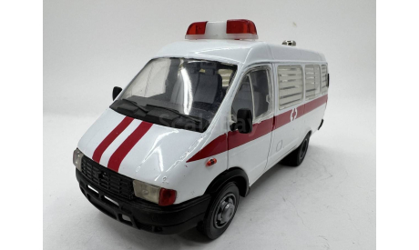 ГАЗель скорая медицинская помощь (ранняя решетка черная), масштабная модель, Агат/Моссар/Тантал, scale43