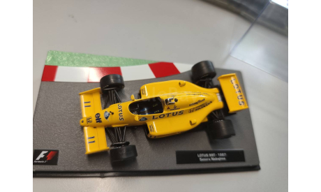 Formula 1 Auto Collection №9, формула-1, Lotus 99T, Сатору Накадзима (1987), журнальная серия масштабных моделей, Centauria, scale43
