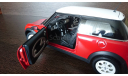 BMW Mini Cooper red, масштабная модель, scale18, Autoart