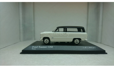 Ford Taunus 12M 1958 White and  black, масштабная модель, Minichamps, scale43