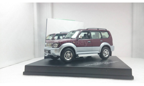 С 1 рубля! Без резервной цены! Toyota Land Cruiser LWB 1999 Magenta Mica & Silver, масштабная модель, 1:43, 1/43, Vitesse