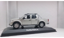 Nissan Navara Pick Up 2005 silver metallic, редкая масштабная модель, 1:43, 1/43, Norev