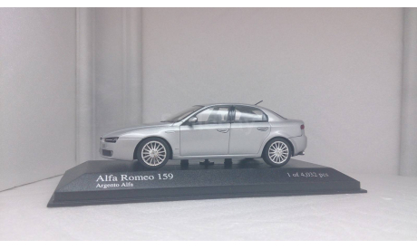 С 1 рубля! Без резервной цены! Alfa Romeo 159 silver, масштабная модель, Minichamps, 1:43, 1/43