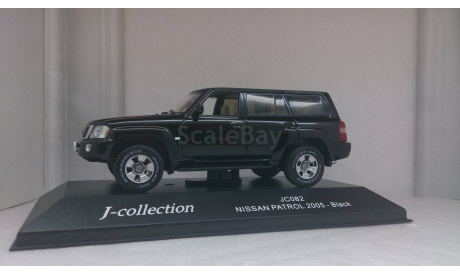 Nissan Patrol Y61 2005 Black, редкая масштабная модель, J-Collection, 1:43, 1/43