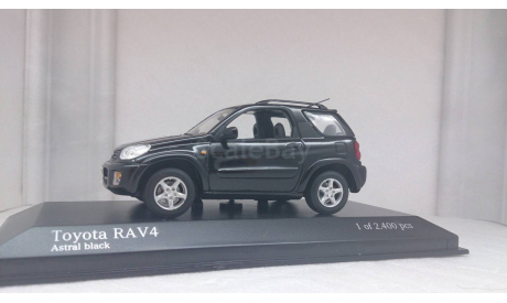 С 1 рубля! Без резервной цены! Toyota Rav 4 2000 SWB  astral black, масштабная модель, Minichamps, 1:43, 1/43