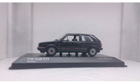 Volkswagen Golf II GTI 1985 black, редкая масштабная модель, Minichamps, 1:43, 1/43