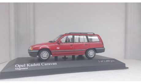 Opel Kadett E Caravan 1989 magmarot, редкая масштабная модель, Minichamps, 1:43, 1/43