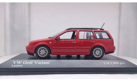 Volkswagen Golf IV Variant Laser Red 1997, редкая масштабная модель, Minichamps, scale43
